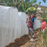 Con apoyo de la Aecid, cooperativa de mujeres inicia instalación de equipamiento para mejorar la producción de alimentos y combatir la desnutrición.